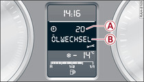 Kombiinstrument: Beispiel einer Service-Abfrage